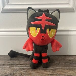 2017 POKEMON CENTER LITTEN PLUSH STUFFED ANIMAL 8" TALL